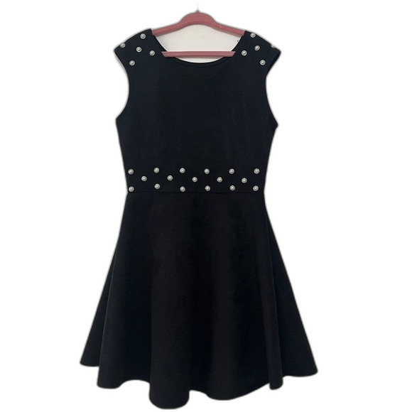 Cheryl Kids Creations Black Suede and Pearl Dress Size Medium NWT - Picture 1 of 6